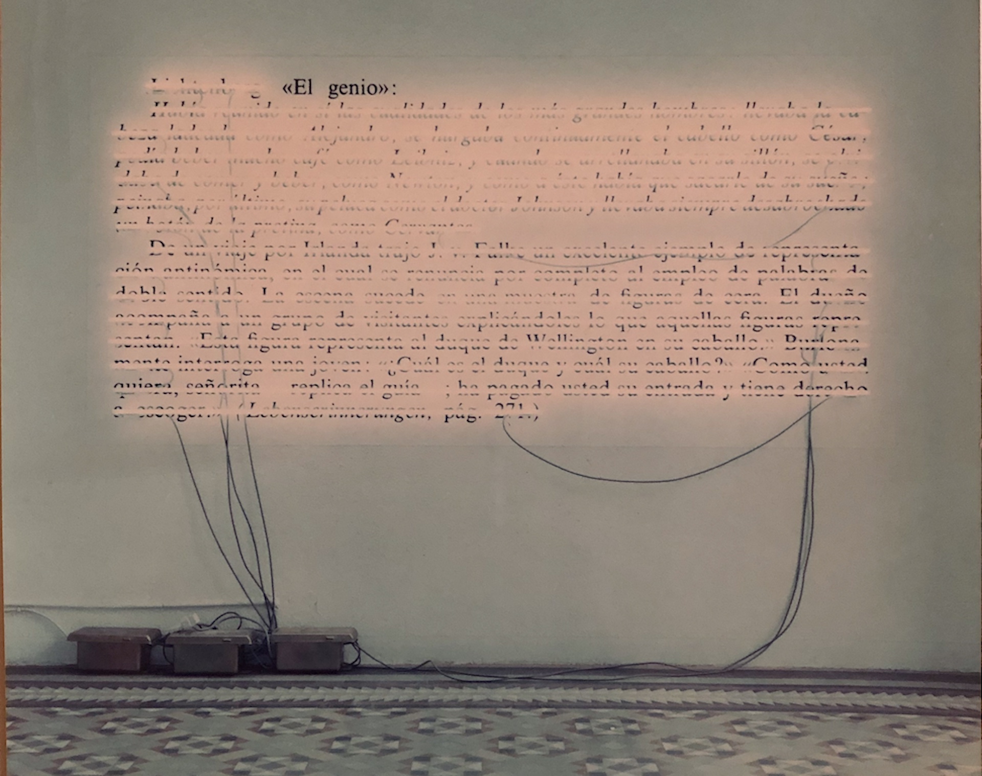 Die Arbeit „El Genio” von Joseph Kosuth