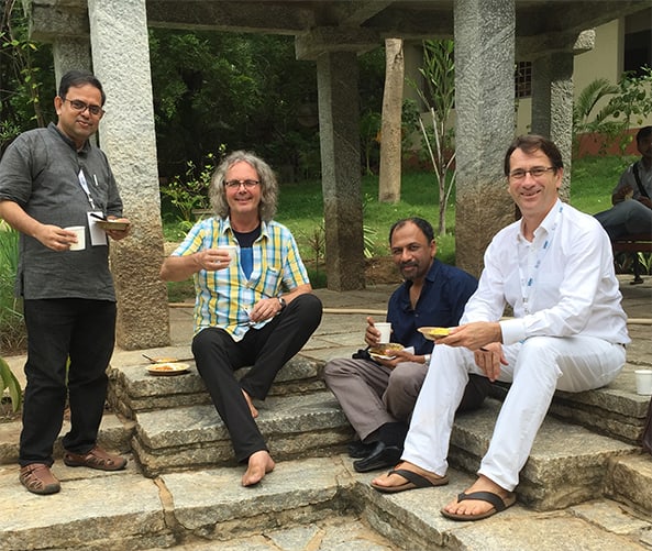 Nandan Balsavar, Helmut Schippert, Ravi Agarwal und Georg-Christof Bertsch